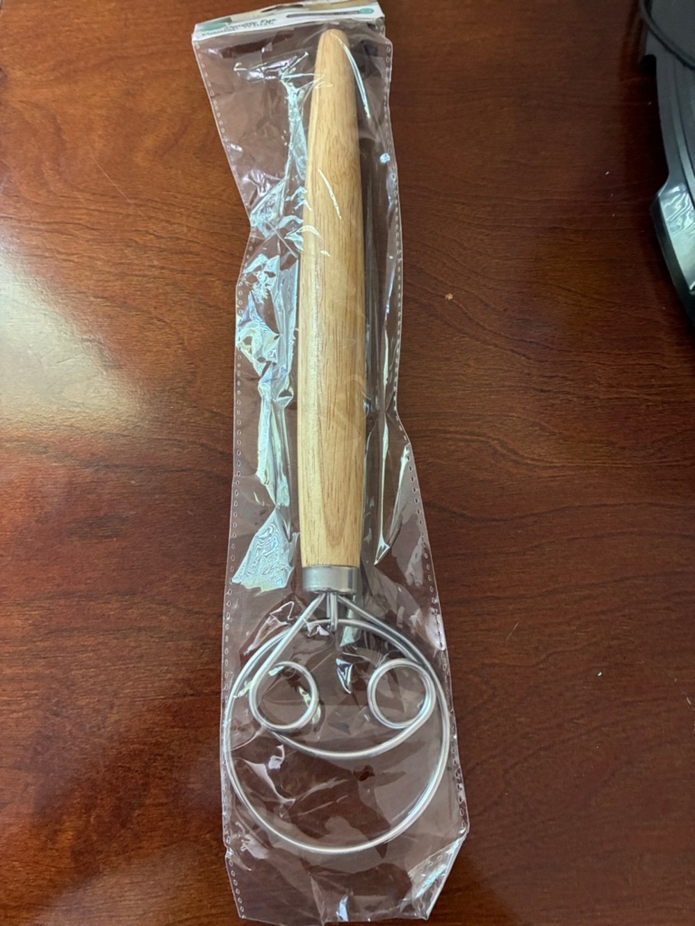 Danish whisk Wood Handle Stainless Steel Whisk – Natural Brown